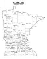 Minnesota State Map, Pennington and Red Lake Counties 1957